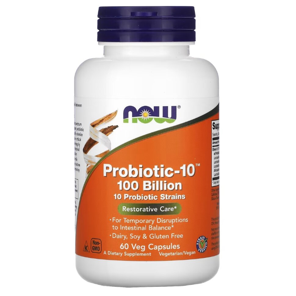 NOW Probiotic-10 100 Billion 60 caps