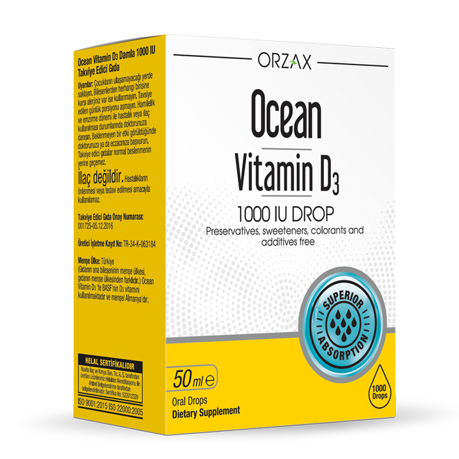 Orzax Ocean Vitamin D 1000 IU drop 50 ml