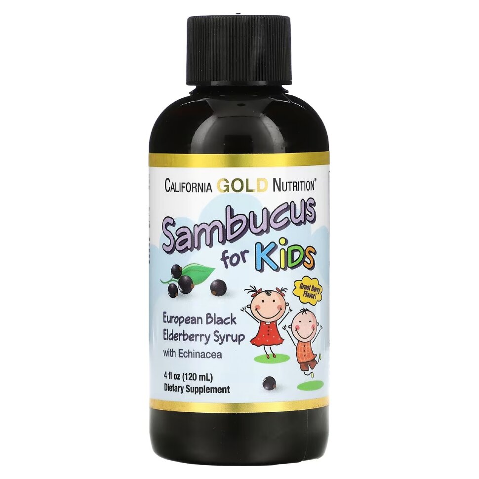 California GOLD Nutrition Sambucus for kids with echinacea 120ml