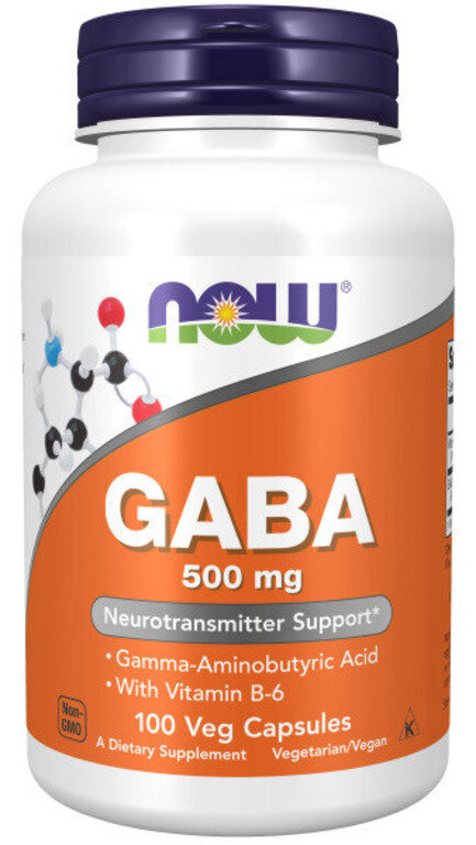 NOW GABA 500 mg 100 caps / Нау ГАБА ГАМК 500 мг 100 капс