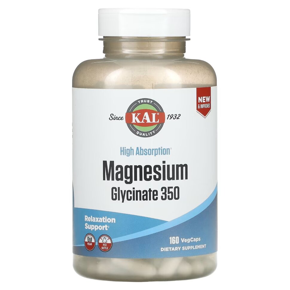 KAL Magnesium Glycinate 350 160 veg capsules