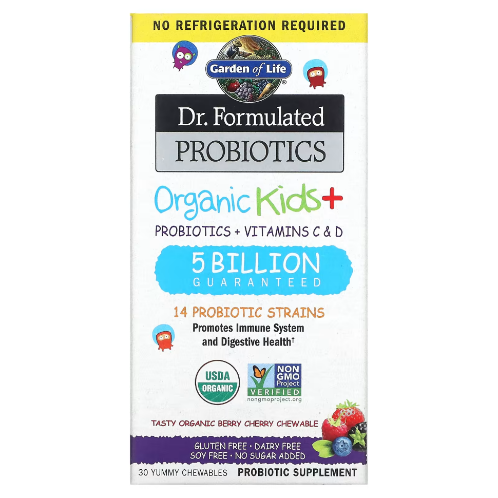 Garden of Life Dr. Formated Probiotics Organic Kids 5 billion 30 chewable