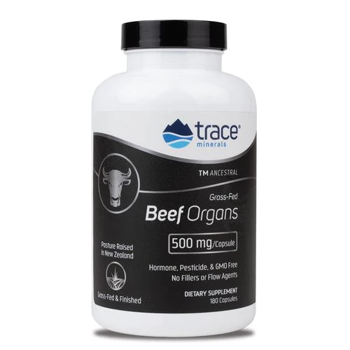 Trace Minerals Beef Organ Capsules - 3000 mg 180 caps