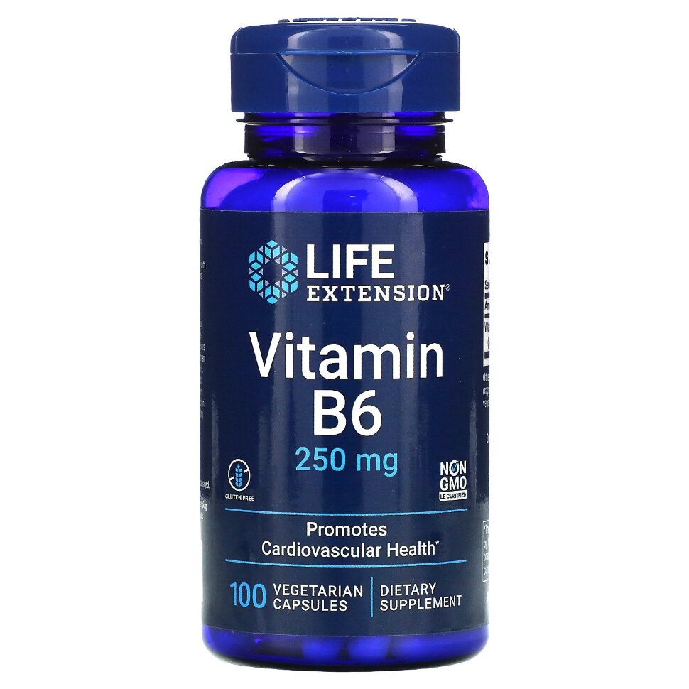 Купить life extension vitamin b6 250 mg 100 caps / лайф экстэншн витамин в6 250 мг 100 капс 00396 от производителя в магазине Fitness Formula