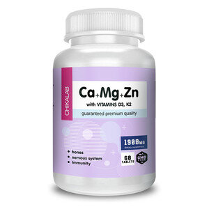 Chikalab Ca+Mg+Zn+vitaminD3 60 таб