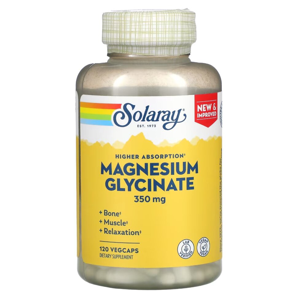 Solaray Magnesium Glycinate 350 mg 120 caps