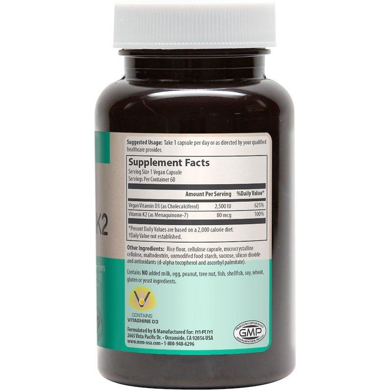MRM Vegan Vitamin D3 & K2 60 капс