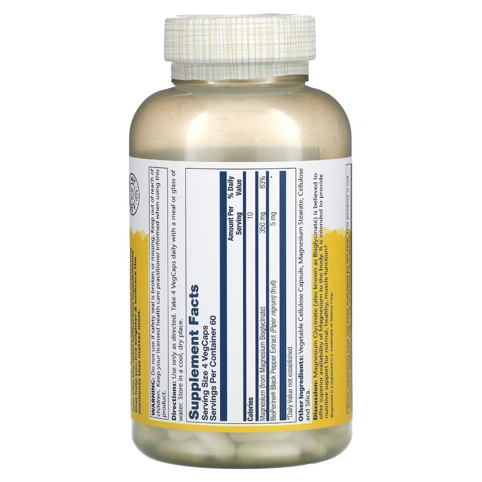 Solaray Magnesium Glycinate 350 mg 240 caps