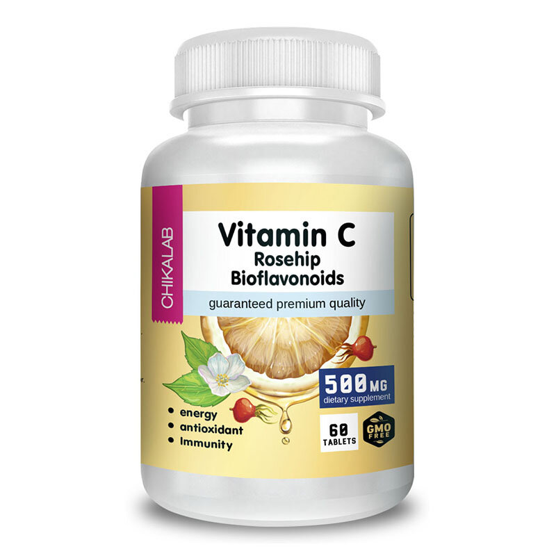 Chikalab Vitamin C Rosehip bioflavanoids 60 таб
