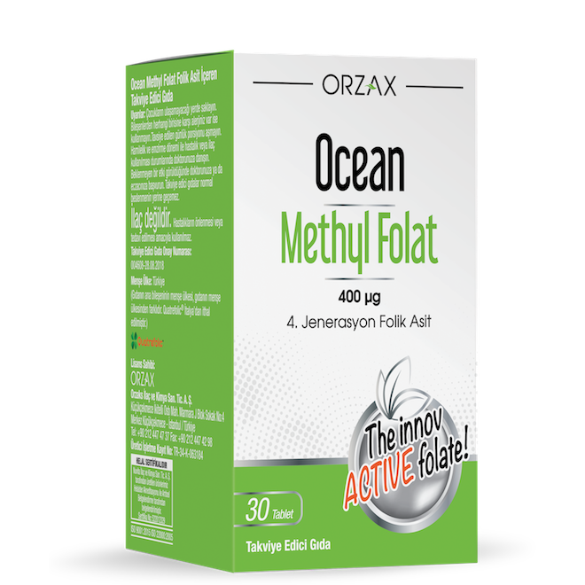 Orzax Ocean Methyl Folat 30 tab