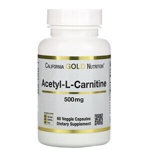 California GOLD Nutrition Acetyl-L-Carnitine 500 мг 60 капс