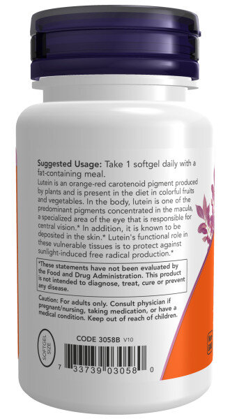 NOW Lutein 10 mg 60 soft