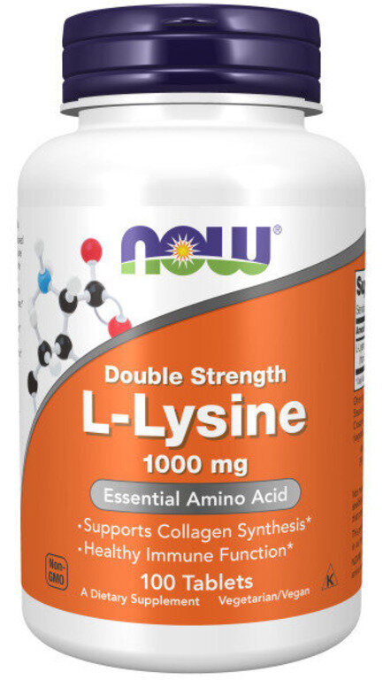 NOW L-Lysine 1000 mg 100 tab / Нау Л-Лизин 1000 мг 100 таб