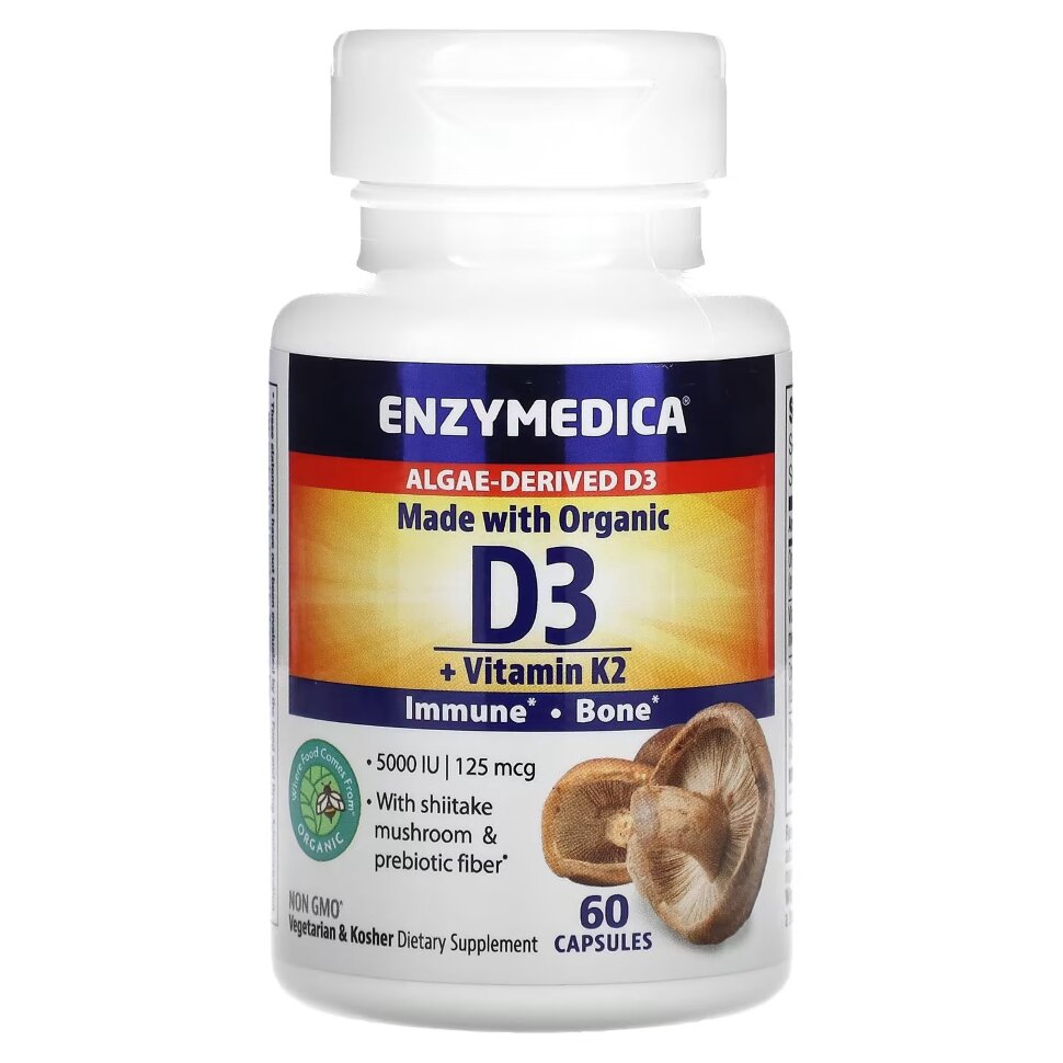 Enzymedica Vegan D3 + K2 60 caps