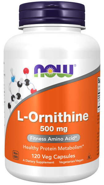 NOW L-Ornithine 500 mg 120 caps / Нау Л-Орнитин 500 мг 120 капс
