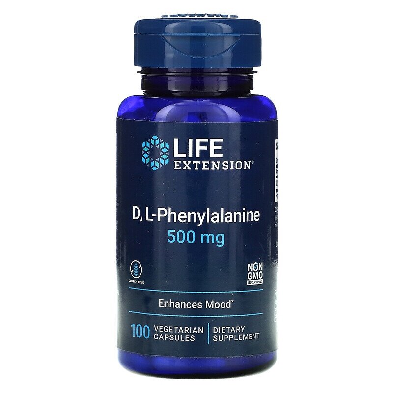 Life Extension D, L-Phenylalanine 500 mg 100 caps