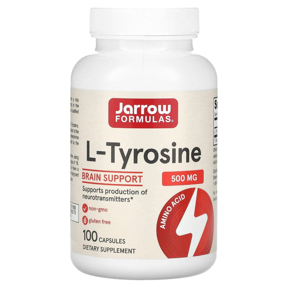 Jarrow Formulas L-Tyrosine 500 mg 100 veg capsules