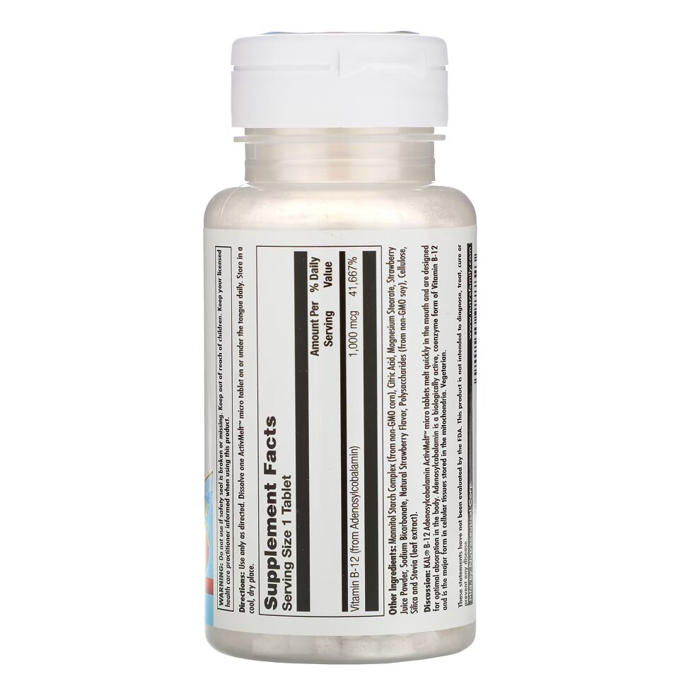KAL B-12 adenosylcobalamin 1000 mcg 90 tablets