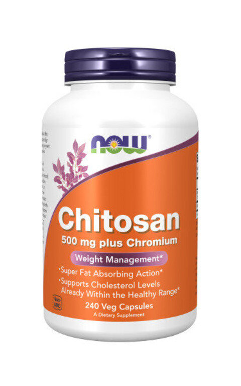 NOW Chitosan plus 500 mg 240 caps / Нау Хитозан плюс 500 мг 240 ккапс
