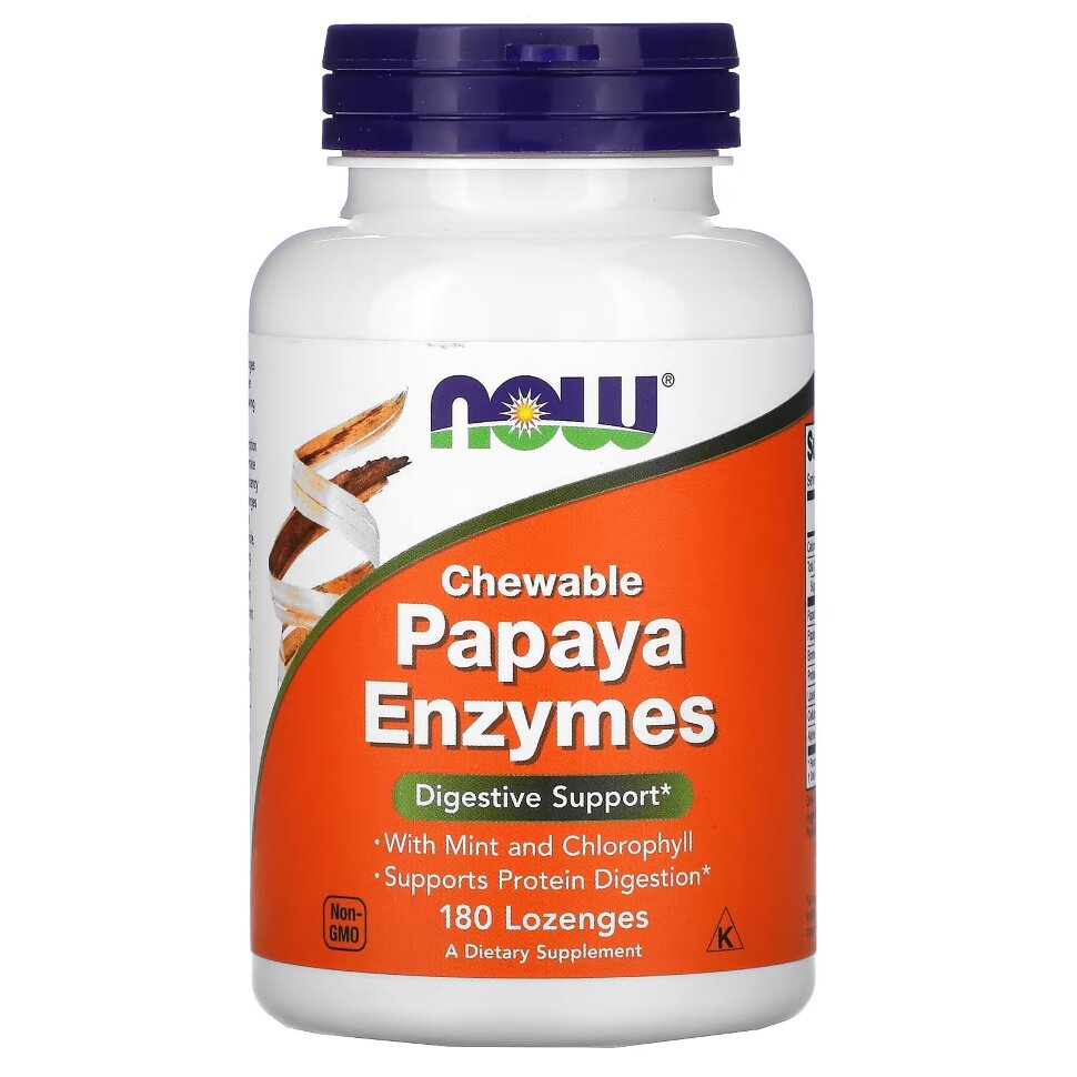 NOW Papaya Enzymes 180 chewable