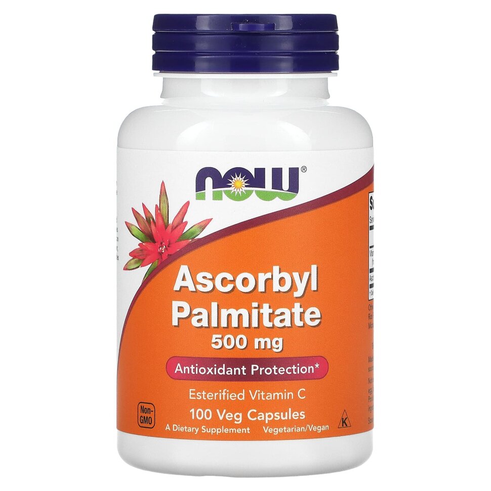 NOW Ascorbyl Palmitate 500 мг 100 veg capsules