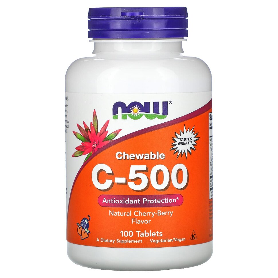 NOW Chewable C-500 100 tablets cherry-berry flav