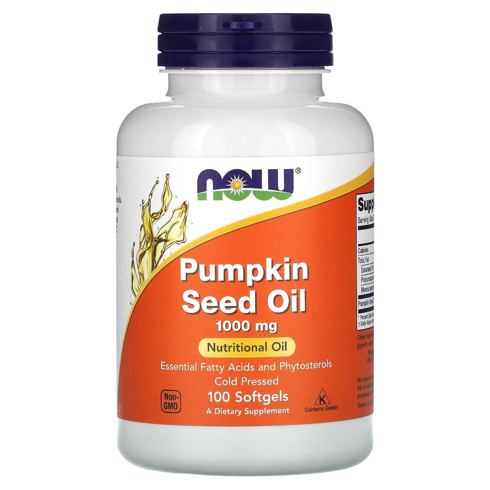NOW Pumpkin Seed Oil 1000 mg 100 softgels