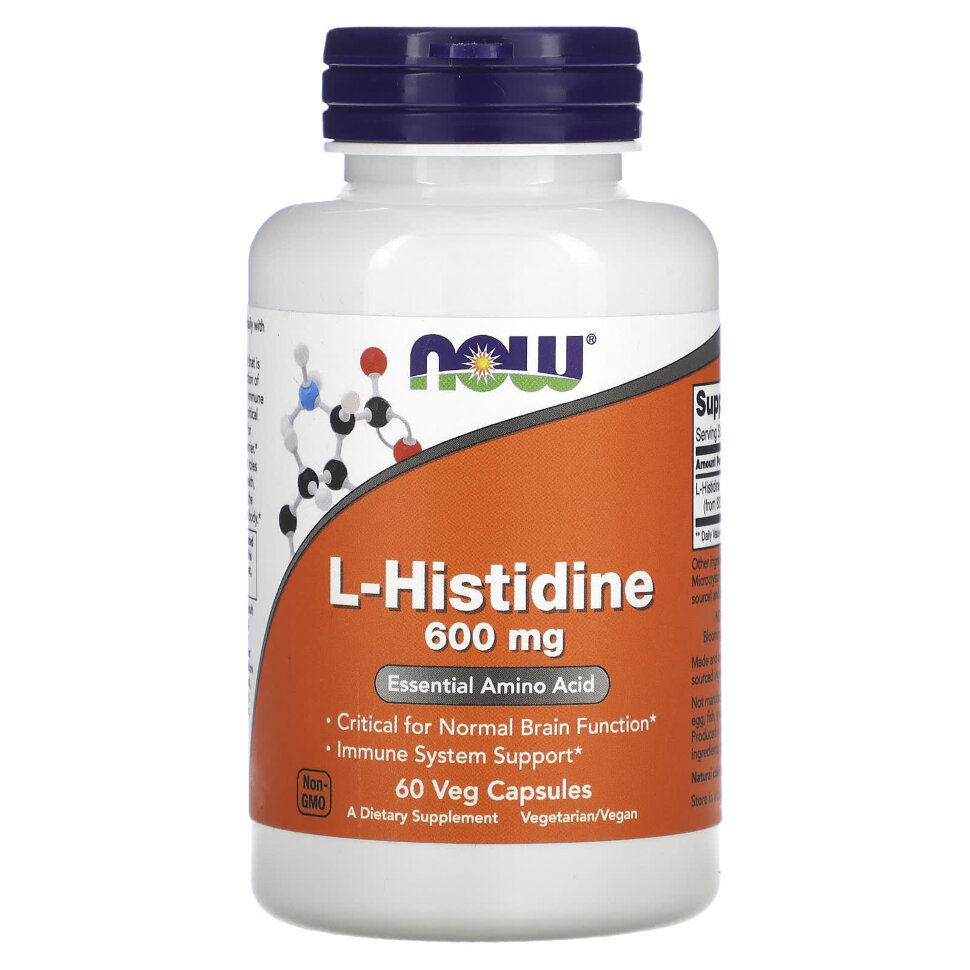 NOW L-Histidine 600 mg 60 caps