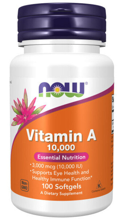 NOW Vitamin A 10 000 ME 100 caps / Нау Витамин А 10000 МЕ 100 капс