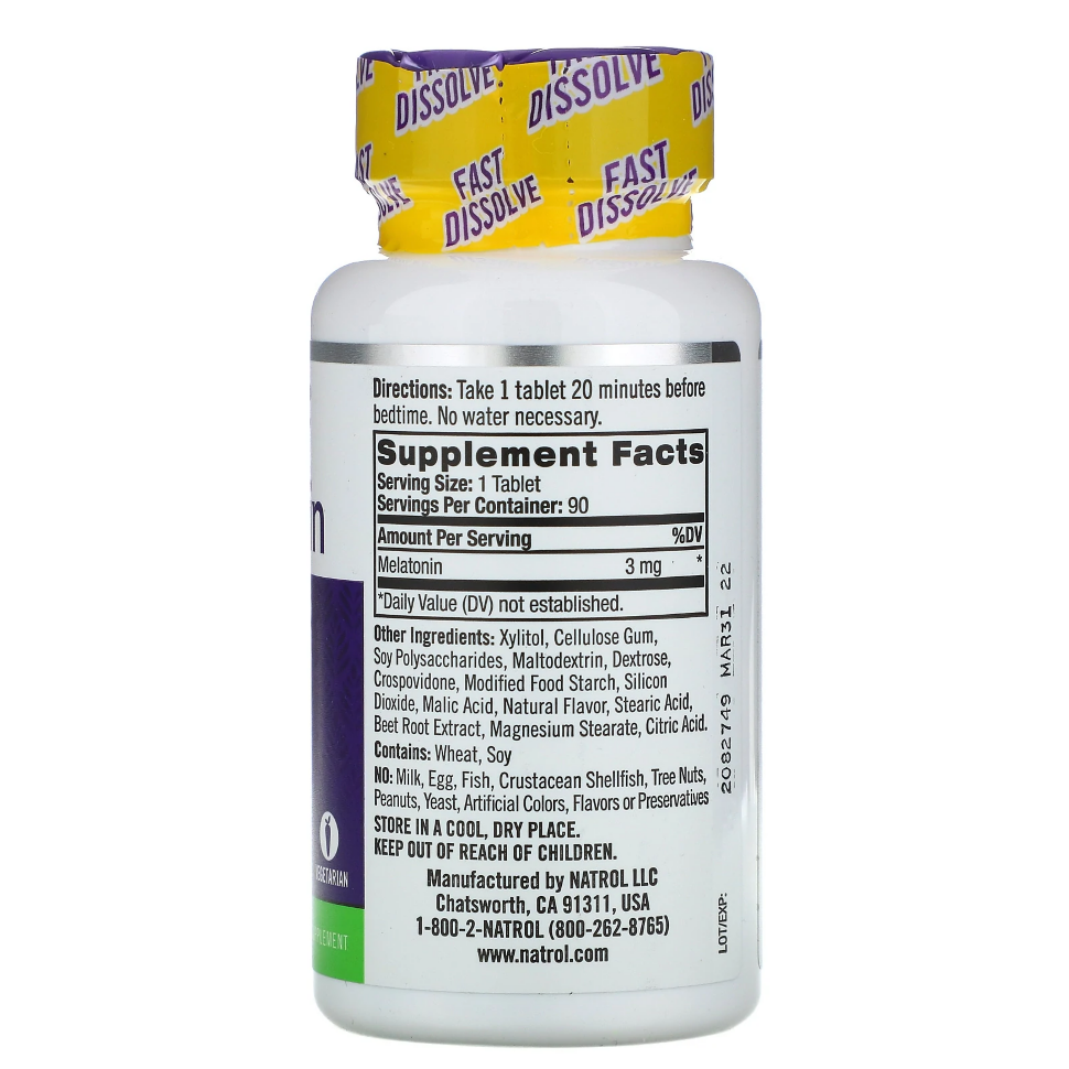 Natrol Melatonin 3 mg Fast Dissolve 90 tablets