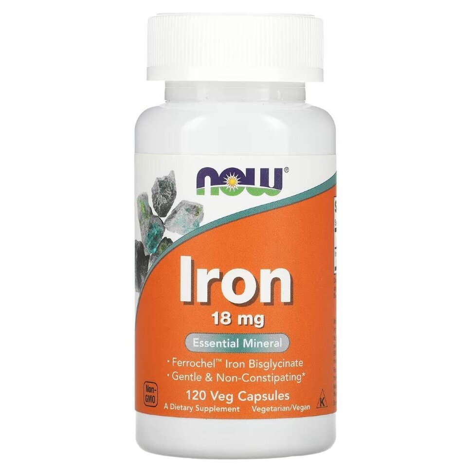 NOW Iron 18 mg ferrochel(R) 120 caps