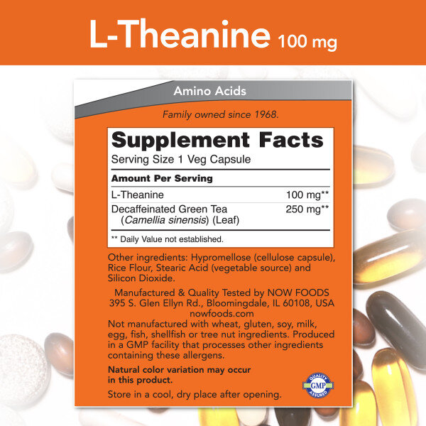 NOW L-Theanine 100 mg 90 caps