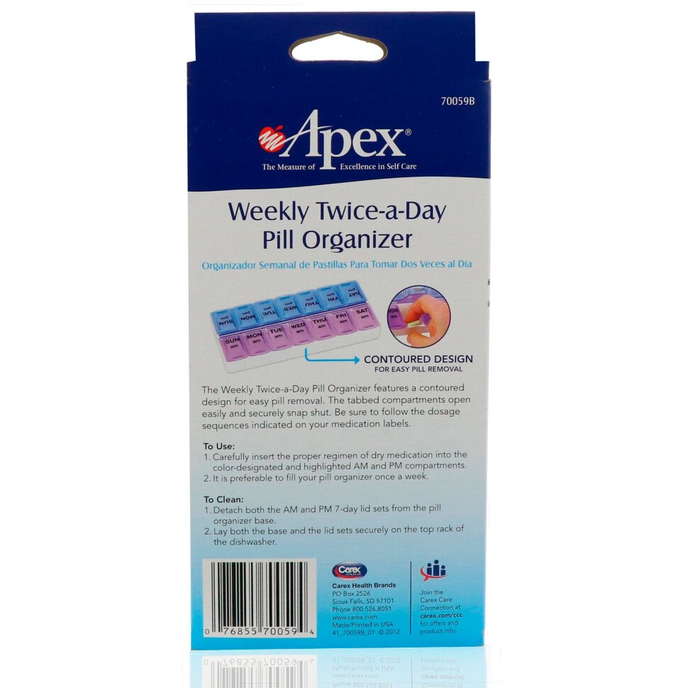 Apex Weekly twice - a - Day Pill